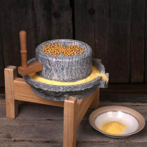 雕刻豆浆磨面机手推磨家用石磨老磨磨子古代手推手动复古大型