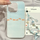启乾 渐变蓝色金鱼腕带iPhone16/15手机壳适用苹果14/13promax双层硬壳12链条挂绳小清新简约ins风新款治愈系