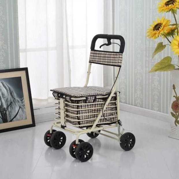 老年代步车座椅可坐可推助步器扶手推着走的推老人椅推车椅子座