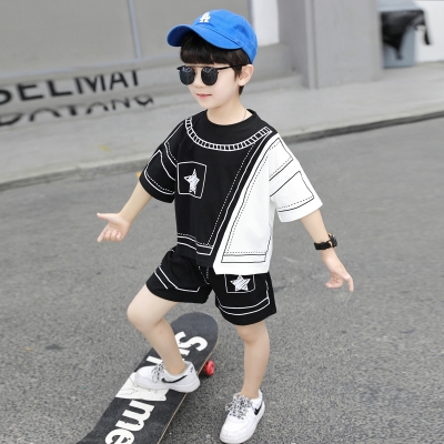 三岁男童夏装两件套图片