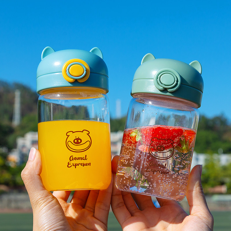 迷你水瓶便携 可爱小玻璃