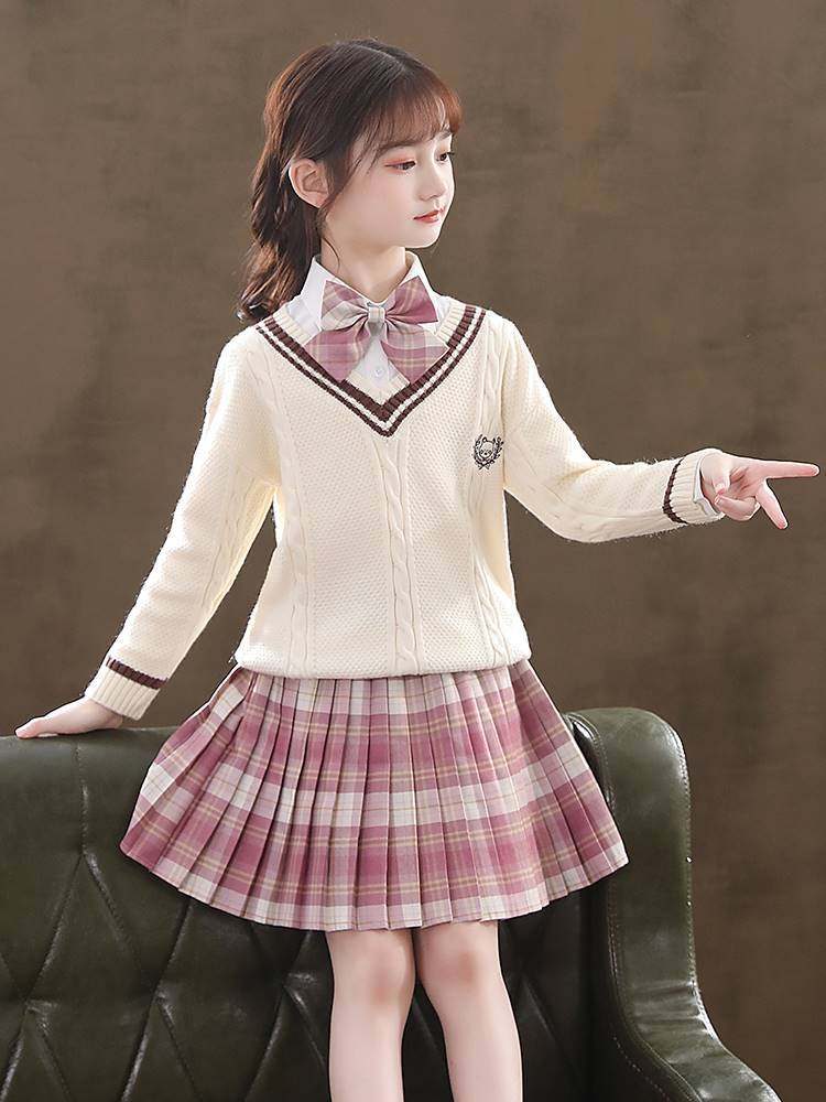 女童jk制服裙正版中大童学院风连衣裙全套儿童秋装小学生校服套装