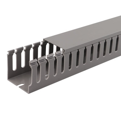 pvc配电柜线槽明装电线布线槽塑料e银灰网线卡线槽u型阻燃电缆桥