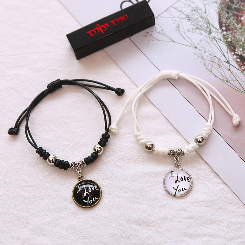 水晶手链情侣款 一对 简约大额优惠券