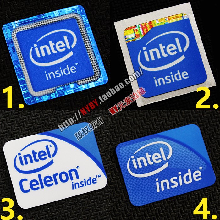笔记本性能 标签 贴纸 赛扬 intel celeron 电脑 标志 cpu
