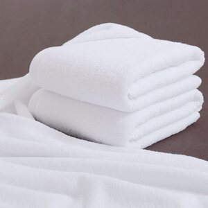 浴巾浴巾棉白色酒店图片