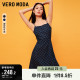 Vero Moda奥莱连衣裙子夏季新款时尚收腰A摆链条吊带时髦牛仔裙女