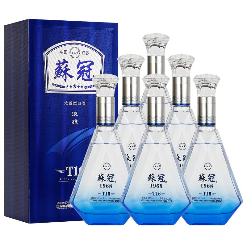 苏冠淡雅T16白酒整箱42度整箱六瓶特价高档纯粮食酒浓香型包装盒在类目 酒类, 国产白酒中 - 来自Buy2taobao.com提供专业的淘宝代购服务