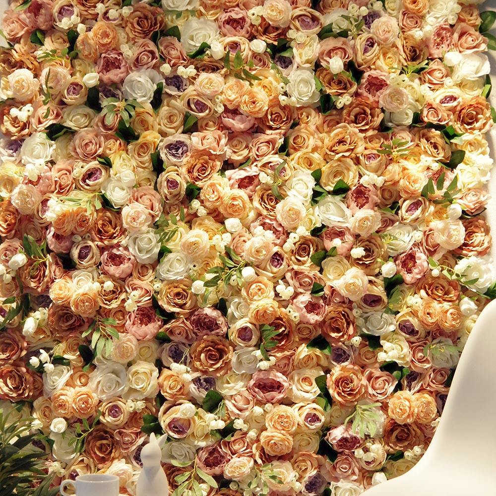 网红花墙橱窗装饰花仿真花墙绢花背景墙3d立体门店墙壁花支持定制