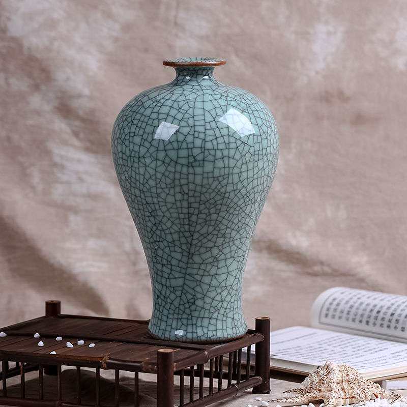 陶瓷器仿古富贵竹插花花瓶古典中式家居装饰品客厅摆件葫芦