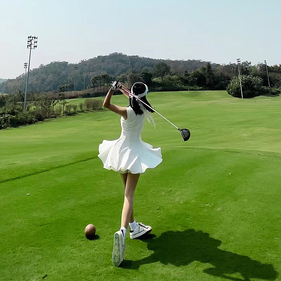 高尔夫连衣裙女士春夏服装高弹时尚GOLF球裙显瘦百搭裙子速干女装