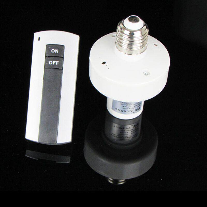 灯头无线220v家用智能遥控开关卧室照明摇控灯头v灯座灯口e27