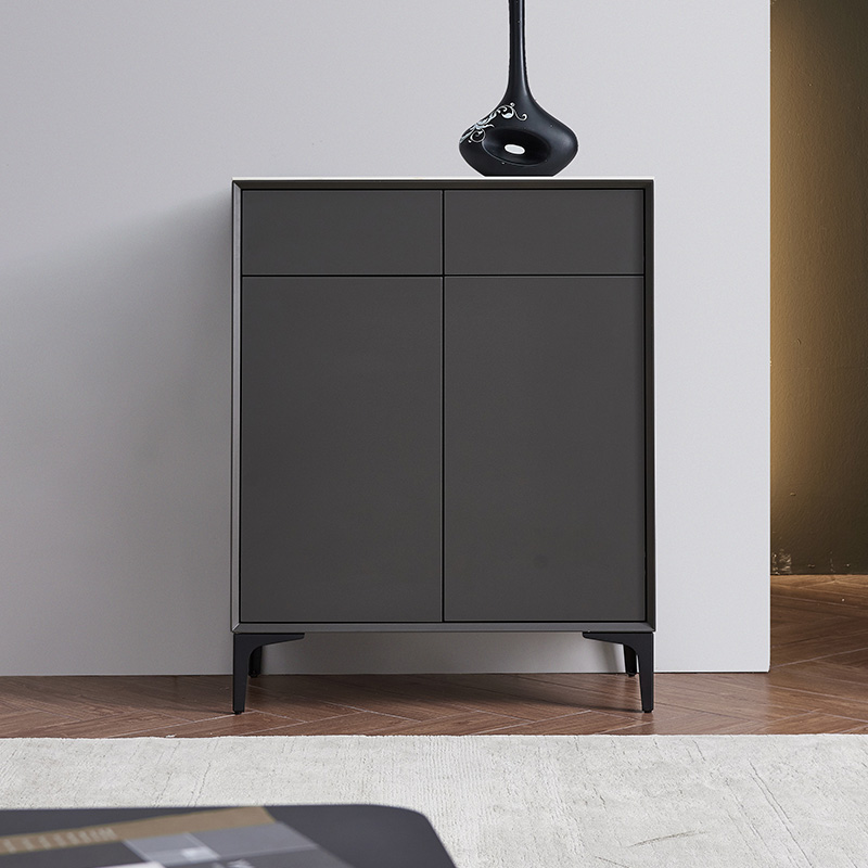 意式极简岩板鞋柜烤漆收纳储物柜家用门口鞋柜现代简约轻奢玄关柜