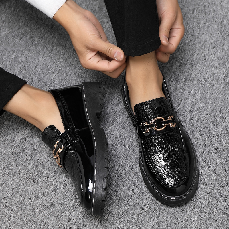 Autumn leisure time leather shoes Korean Edition Trend Versatile Teenagers England Men's Shoes Lazy man A pedal black Lok Fu shoesin the Men's Shoes, Low shoe, Casual shoes category - from Buy2taobao.com to provide professional Taobao agent buy service