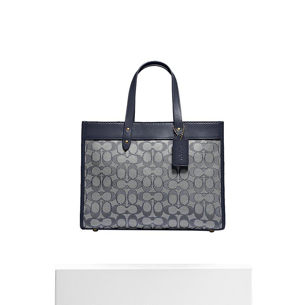 美国直邮coach蔻驰女士field系列经典标志提花logo款30号托特包