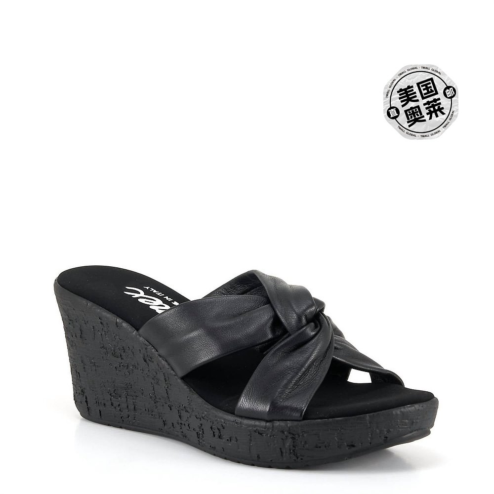 onexWomen's Katya Wedge Sandal In Black - black 【美国奥莱】