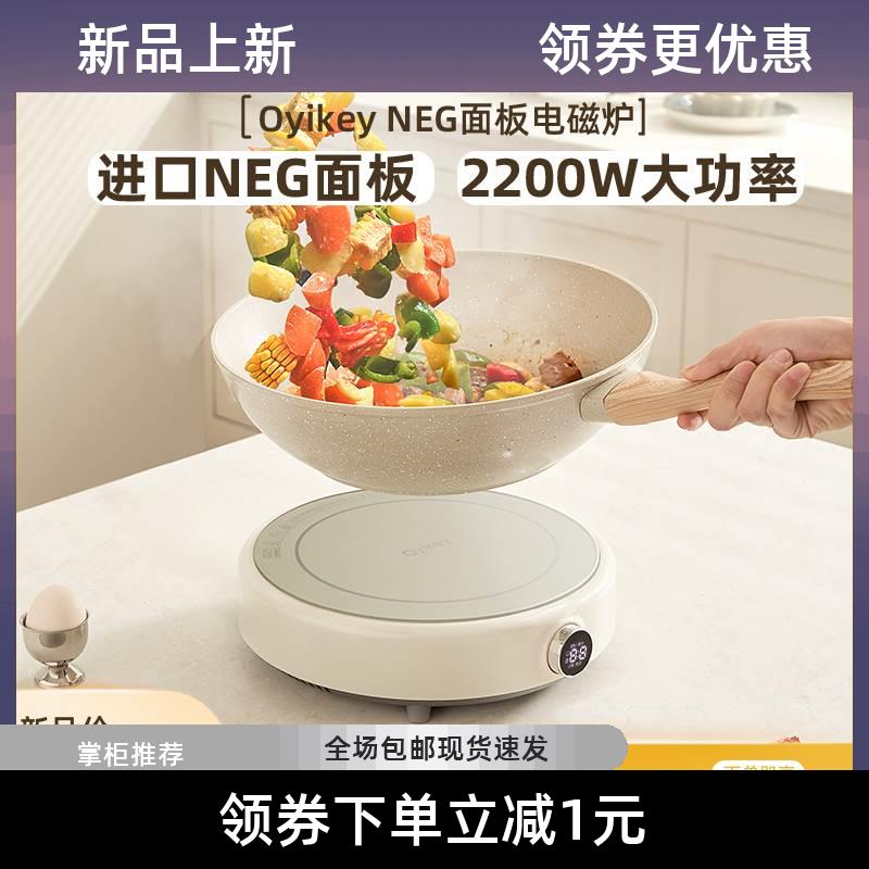 德国oyikey电磁炉家用圆形2200W小型迷你节能火锅炒菜电池炉灶