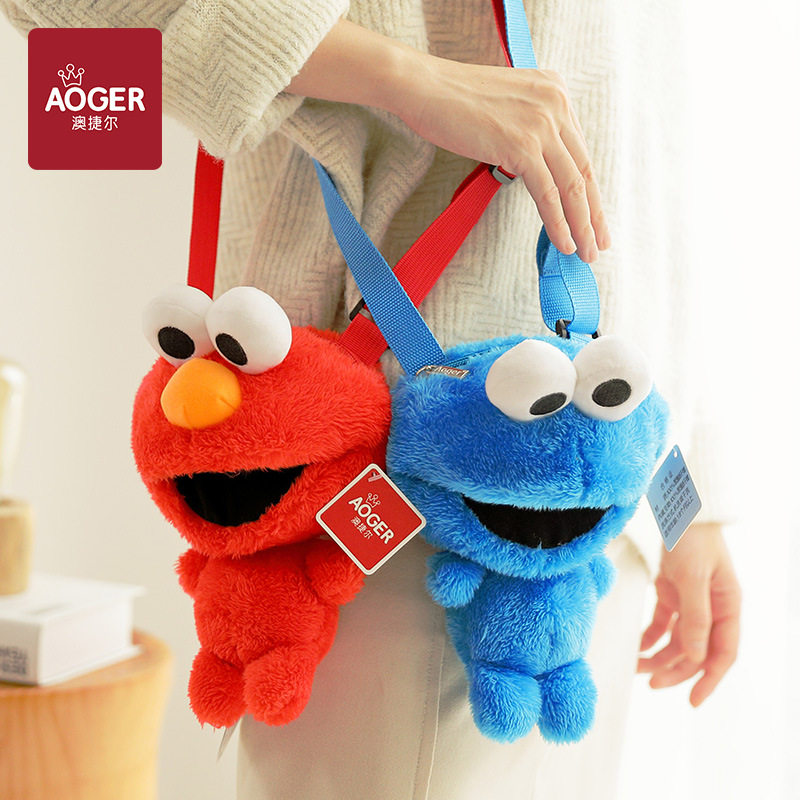 芝麻街公仔斜挎包