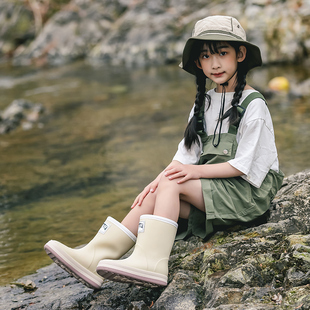 雨鞋2024新款儿童户外鞋防滑轻便男女童可爱雨靴幼儿高筒玩水防水