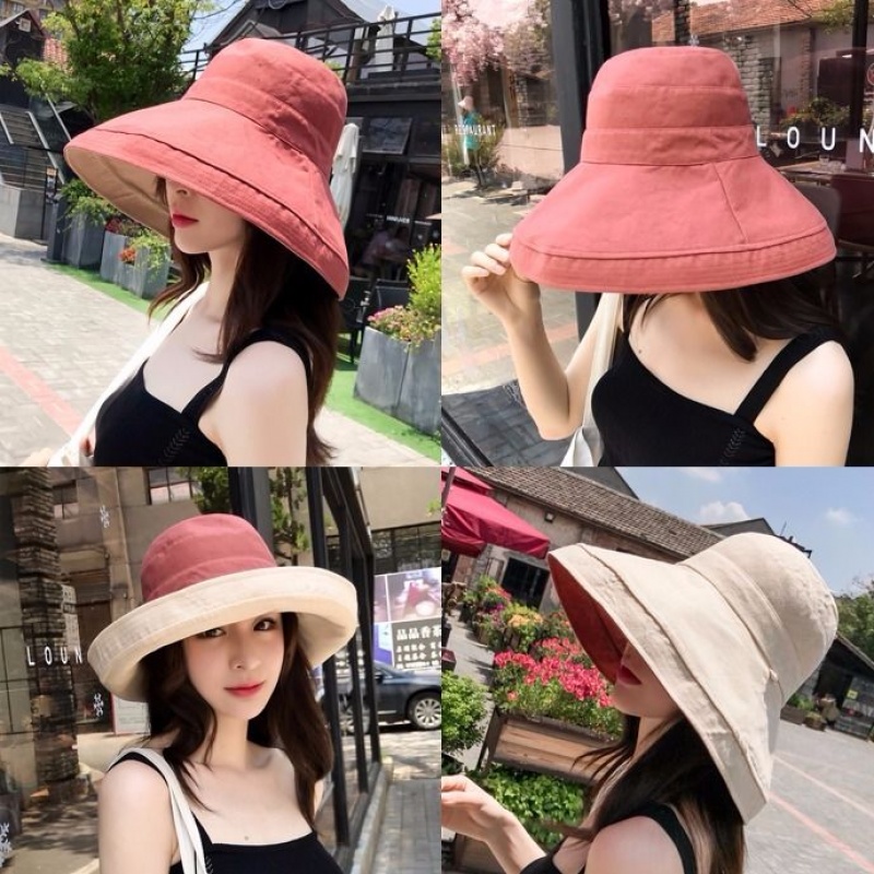 帽子女韩版潮百搭出游遮阳帽防晒紫外线大沿遮脸日系渔夫帽女士夏在类目 服饰配件/皮带/帽子/围巾, 帽子中 - 来自Buy2taobao.com提供专业的淘宝代购服务