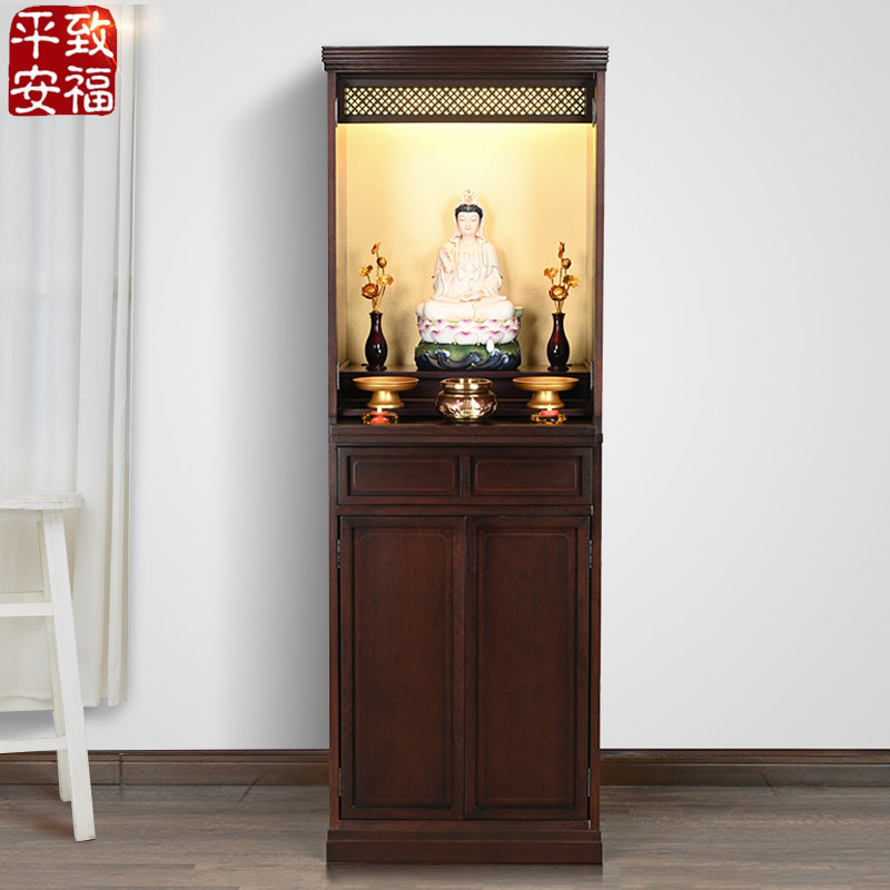 佛柜家用经济型佛龛立柜财神观音保家仙神龛供台神台实木佛台