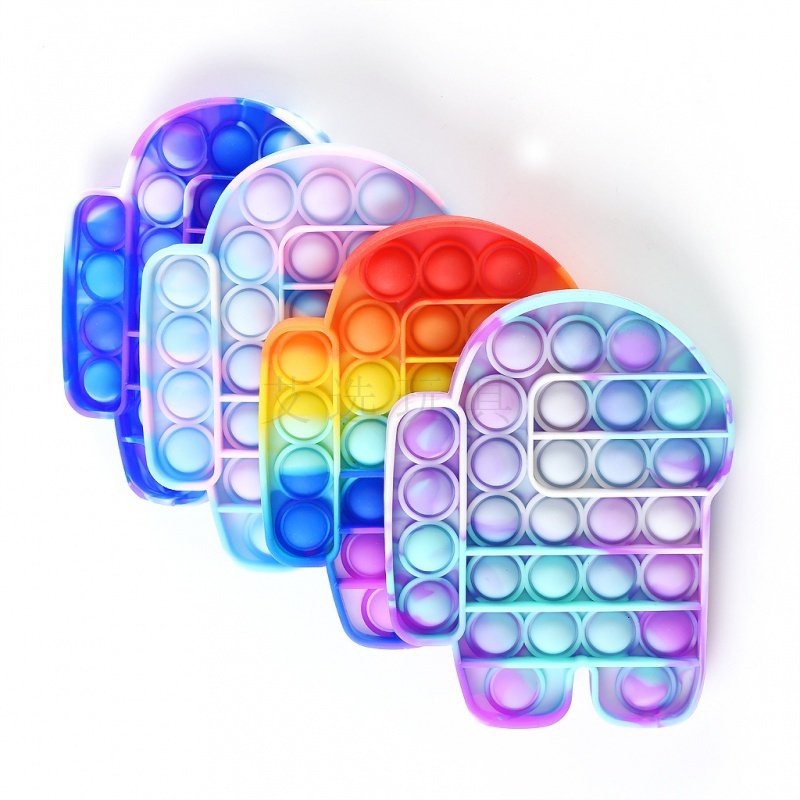 pop it fidget按压女孩儿童硅胶玩具太空狼人杀减解压彩虹按按乐