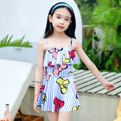 小学生泳衣女孩q中大童分体比基尼可爱公主韩版运动大码儿童游泳