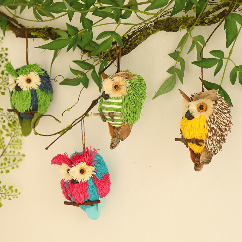 幼儿园仿真动物空中吊饰吊挂悬挂装饰植物角自然角环创材料饰品