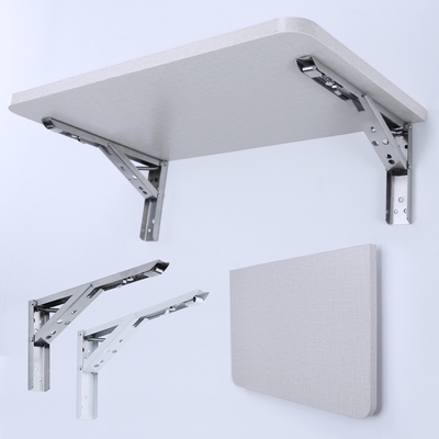 不锈钢折叠三角支架隔板固定架木板托架墙上折叠桌承重墙壁挂架