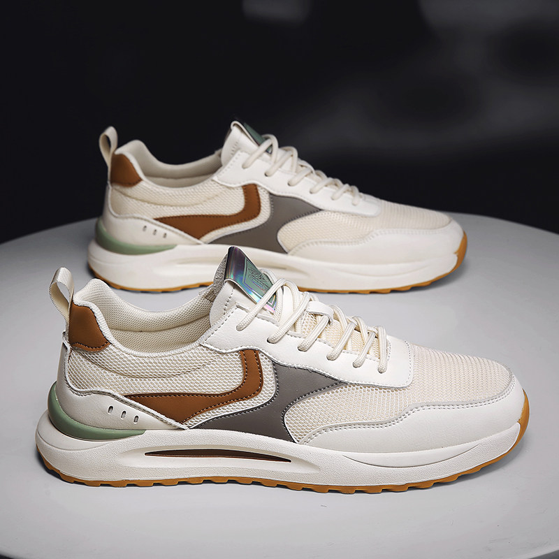 新品男鞋夏季运动鞋牛筋底耐磨网面网眼透气鞋子男士