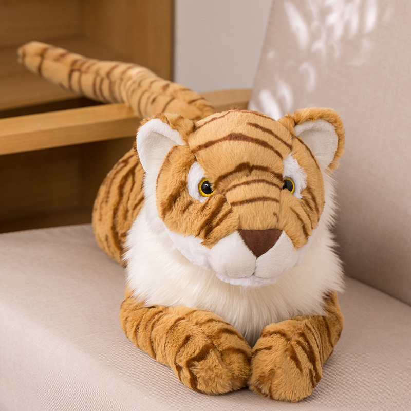 仿真小老虎公仔毛绒玩具可爱东北虎玩偶大号白虎娃娃儿童生日礼物