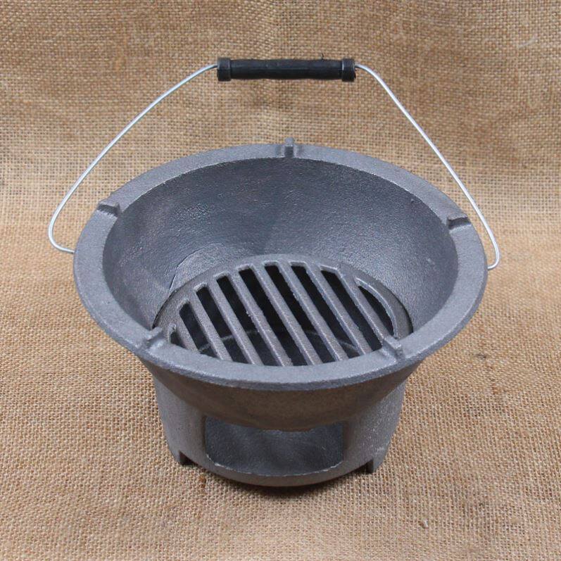 农村火盆取暖家用室内碳火烧烤老式传统木炭烤火炉冬季取暖炉铸铁