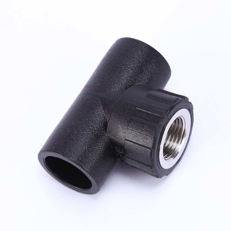 管材自来水pe内丝三通黑色接头管件配件2032pe管