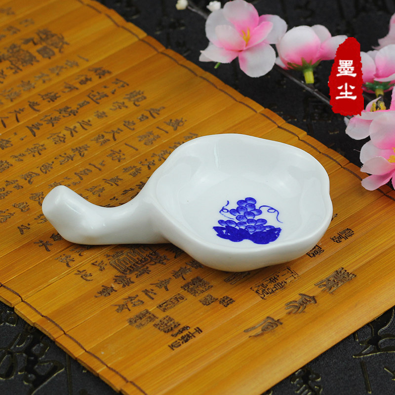 舔水碗毛笔笔搁笔架书法调色碟学生成人用盛墨碟墨汁墨水水碟文房四宝