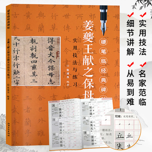 硬笔临经典碑帖 姜夔王献之保姆志跋 实用技法与练习 小楷楷书毛笔钢笔书法字帖习字册 成人学生初学入门教程临摹练字古帖培训教材