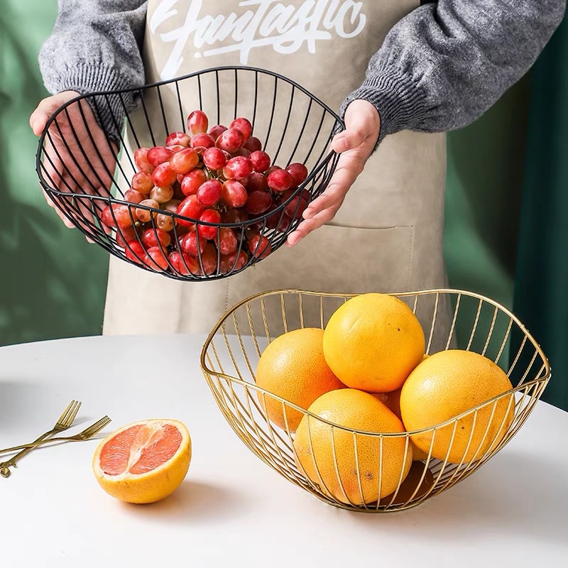 北欧风格水果盘创意客厅茶几家用2023新款大气现代零食果篮收纳筐