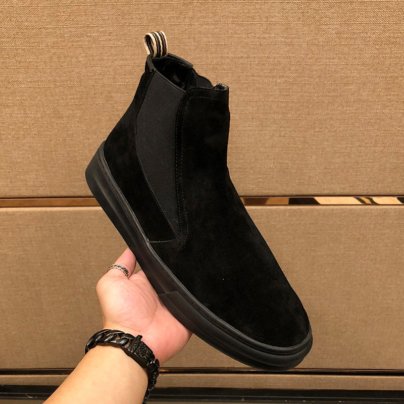 ugg冬季板鞋男羊皮毛一体休闲高帮雪地靴加绒男鞋