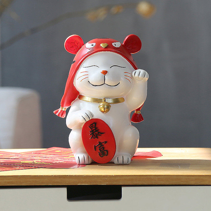 暴富猫招财猫摆件开业礼品店铺大小号家居客厅虎年新春新年送礼物