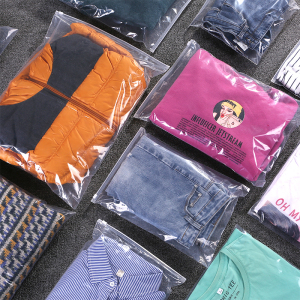 好塑达服装店袋子拉链袋衣服封口包装塑料透明自封袋50只40*60