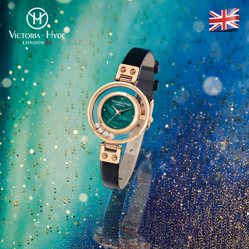 victoriahyde女士手表小众轻奢小绿表高级感时尚礼物石英表vh现货