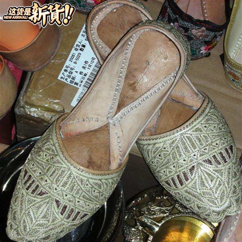 印巴风情 印巴文化 巴88基斯坦手工艺品 女鞋 巴基斯坦手工绣花鞋