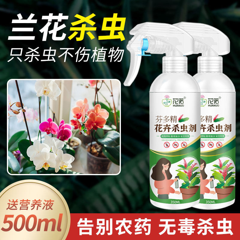 兰花杀虫剂家用小黑飞小飞虫蚜虫专用室内花卉绿植植物盆栽除虫药