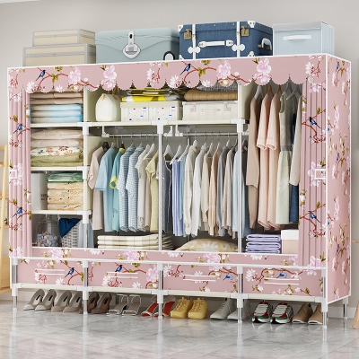 柜外套罩加厚牛津布布套衣橱柜防尘布外罩鞋架布套无需衣柜简易布衣柜