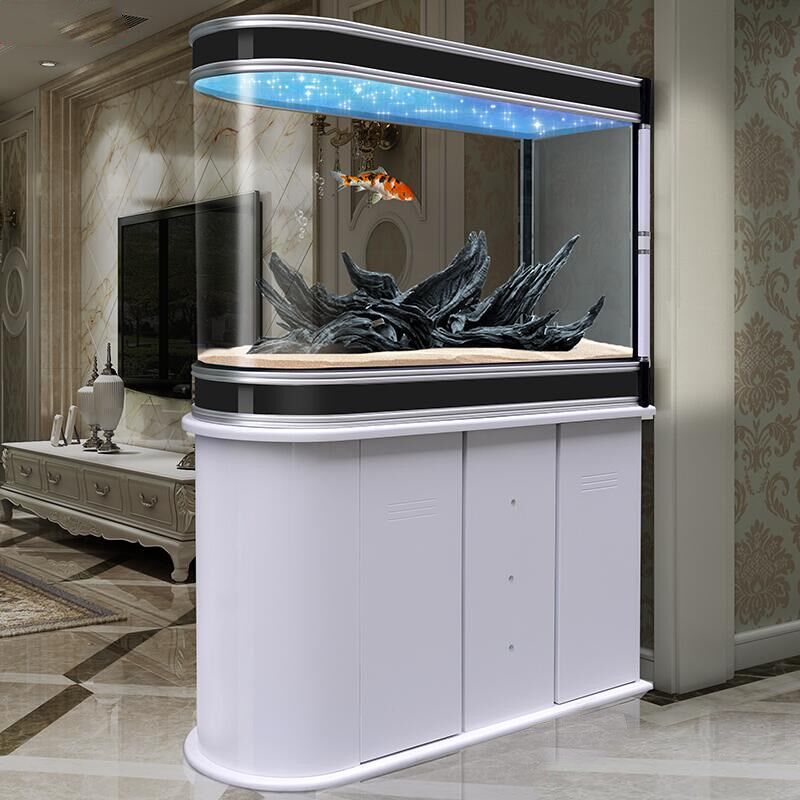子弹头鱼缸水族箱客厅鞋柜招财风水免换水家用屏风玄关落地大型