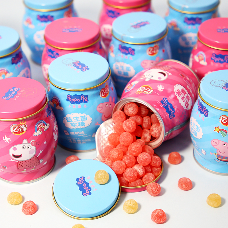 小猪佩奇益生菌果汁软糖罐装儿童零食