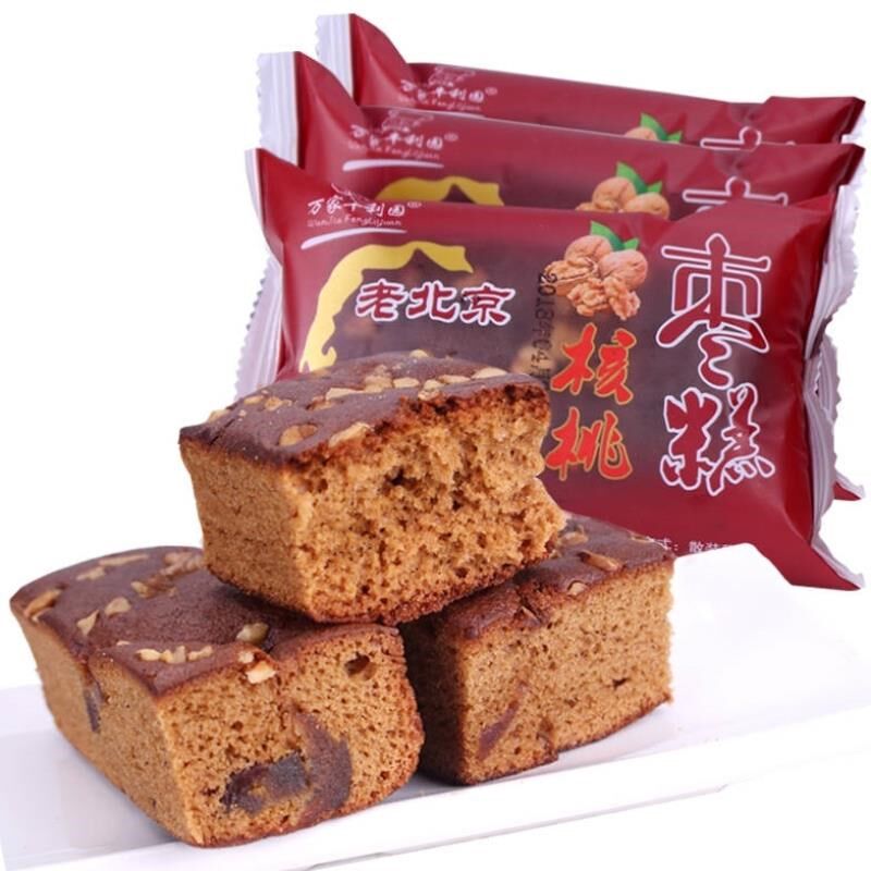 老北京早糕枣糕核桃枣泥糕小袋装零食充饥夜宵食品整箱即食营养男
