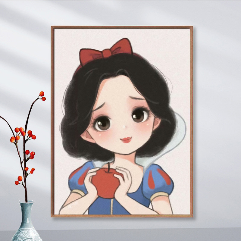 白雪公主十字绣2022新款线绣客厅卡通动漫儿童小件卧室自己绣2020