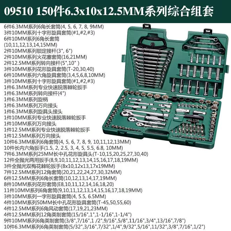 世达150件套名称图解图片