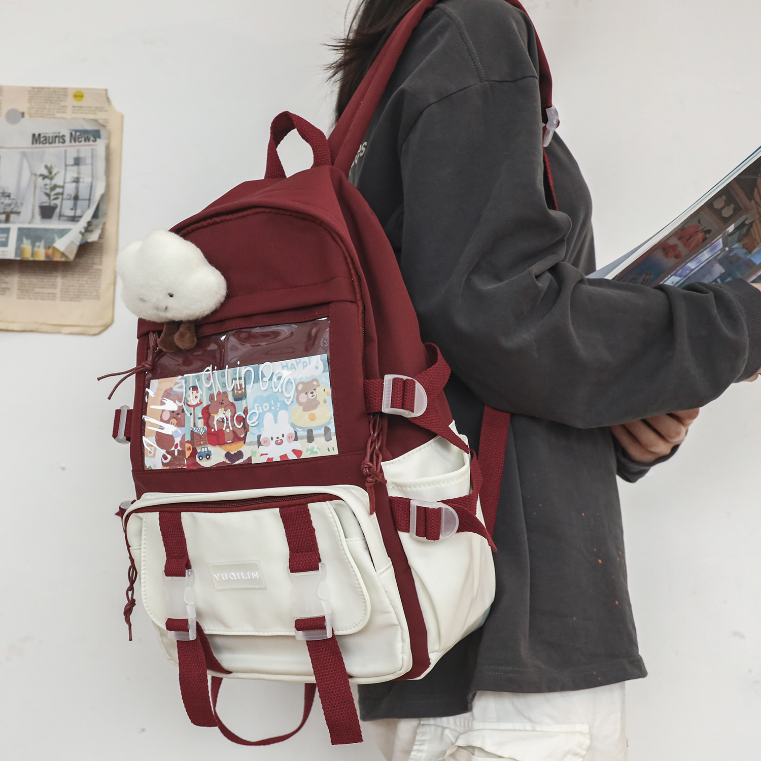 书包女初中生中学生高中生小学生三到六年级韩版女生大容量双肩包