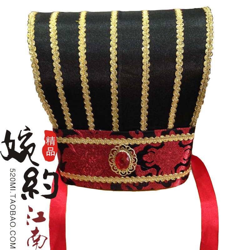 成人古装汉服三国刘备关羽张飞帽子胡子古代帽子